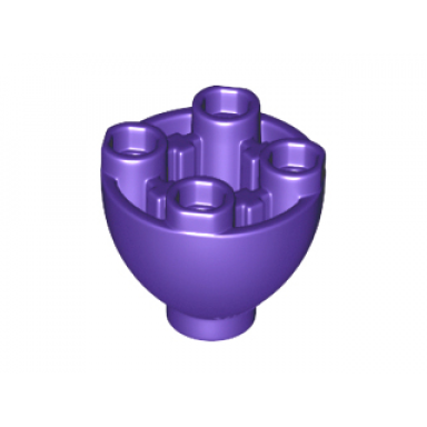 dark purple brick round 2 x 2 dome bottom with studs