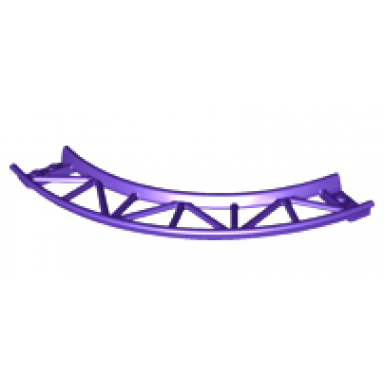 dark purple train track roller coaster curve 90 degrees