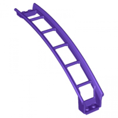 dark purple train track roller coaster ramp large upper part 6 bricks elevation