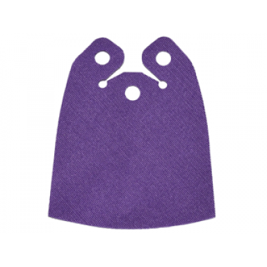 mini doll cape cloth straight sides and slightly curved bottom with 3 top holes