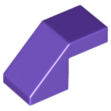 dark purple slope 45 2 x 1 with cutout without stud