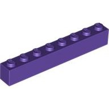 dark purple brick 1 x 8