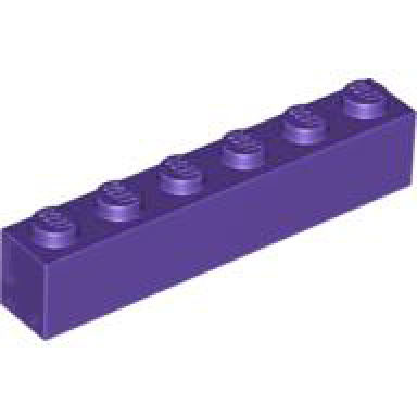 dark purple brick 1 x 6