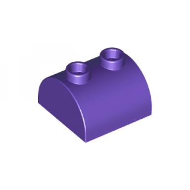 dark purple slope curved 2 x 2 double with 2 hollow studs