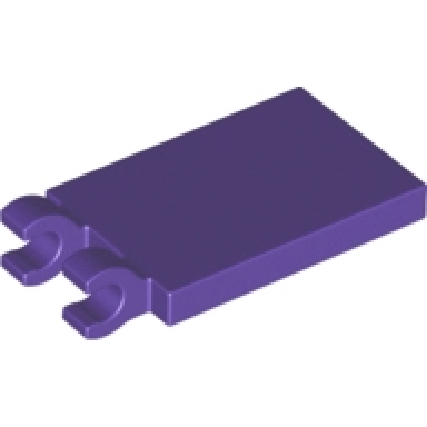 dark purple tile modified 2 x 3 with 2 open o clips