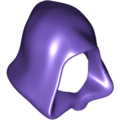 dark purple minifigure headgear hood