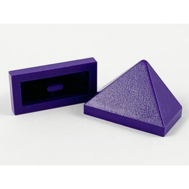 dark purple slope 45 2 x 1 triple with inside bar