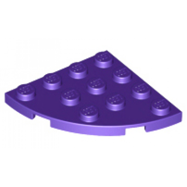 dark purple plate round corner 4 x 4