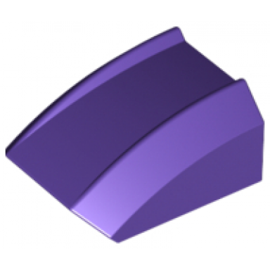 dark purple slope curved 2 x 2 lip