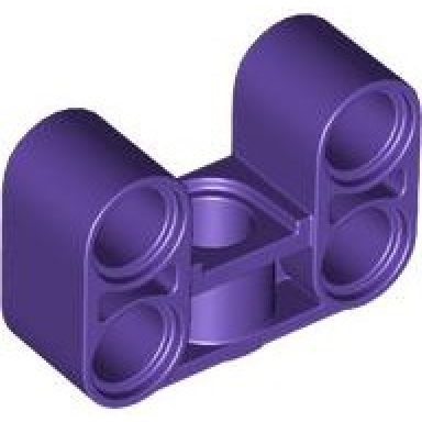 dark purple technic liftarm modified u-shape thick 2 x 3 perpendicular
