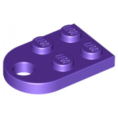 dark purple plate modified 2 x 3 with hole