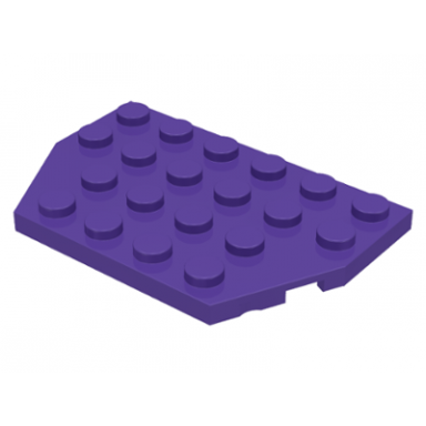 dark purple wedge plate 4 x 6 cut corners