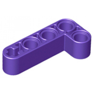 dark purple technic liftarm modified bent thick l-shape 2 x 4