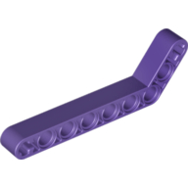 dark purple technic liftarm modified bent thick 1 x 9 7 - 3