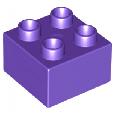 dark purple duplo brick 2 x 2