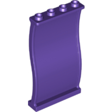 dark purple panel 1 x 4 x 6 wavy