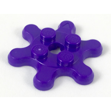 dark purple plate round 2 x 2 gear 6 tooth