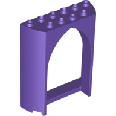 dark purple panel 2 x 6 x 6 with gothic arch