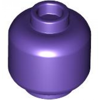 dark purple minifigure head plain