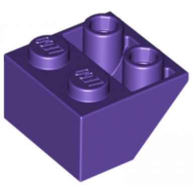 dark purple slope inverted 45 2 x 2 with flat bottom pin
