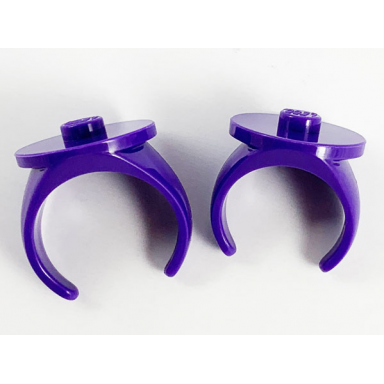 dark purple ring with stud 2 in bag multipack