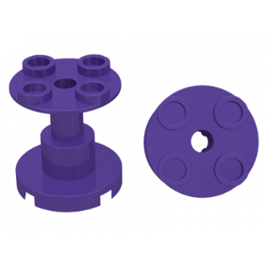 dark purple support 2 x 2 x 2 stand with complete hole