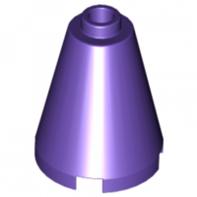 dark purple cone 2 x 2 x 2 - open stud