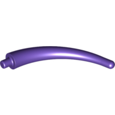 dark purple dinosaur tail end section horn