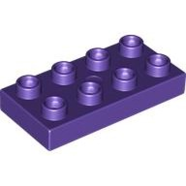 dark purple duplo plate 2 x 4 x 1 2 thick