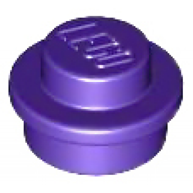 dark purple plate round 1 x 1
