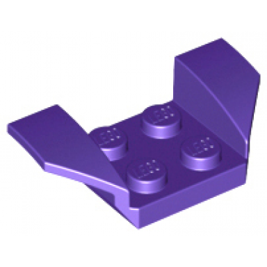 dark purple vehicle mudguard 2 x 4 with flared wings