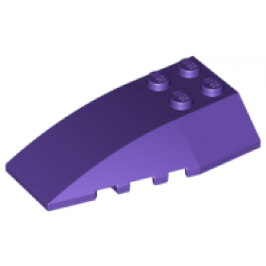 dark purple wedge 6 x 4 triple curved