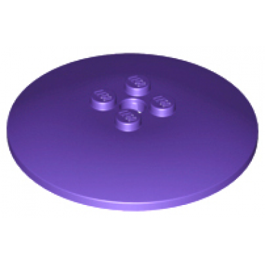 dark purple dish 6 x 6 inverted radar - solid studs