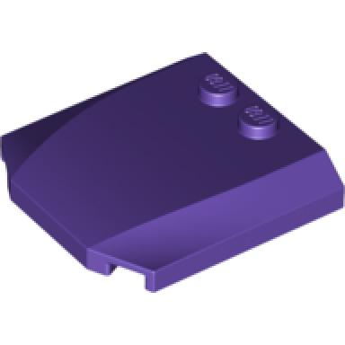 dark purple wedge 4 x 4 x 2 3 triple curved
