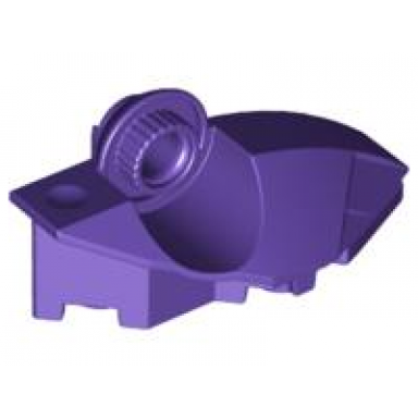 dark purple large figure foot with rotation joint ball half vertical