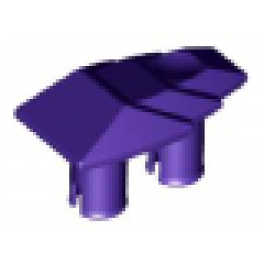 dark purple vehicle fairing 1 x 2 stepped with two pins