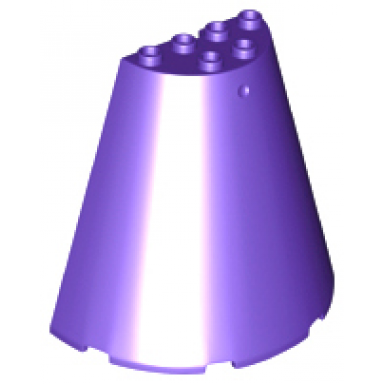 dark purple cone half 8 x 4 x 6