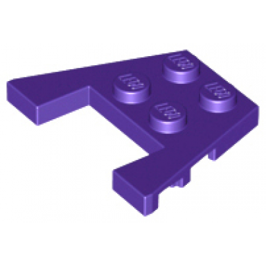 dark purple wedge plate 3 x 4 with stud notches