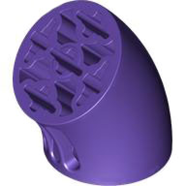 dark purple brick round 3 x 3 d 45 degrees elbow with axle holes