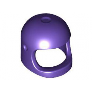 dark purple minifigure headgear helmet space town with thick chin strap - with visor dimples reissue with top dimple