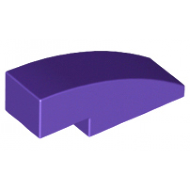dark purple slope curved 3 x 1