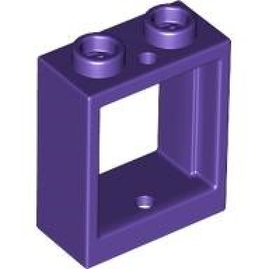 dark purple window 1 x 2 x 2 flat front