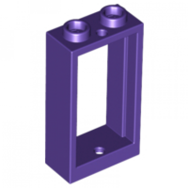 dark purple window 1 x 2 x 3 flat front