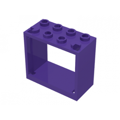 dark purple window 2 x 4 x 3 - hollow studs