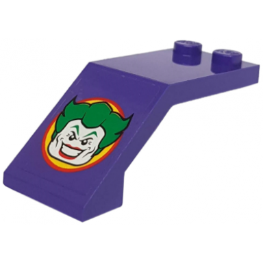 dark purple windscreen 5 x 2 x 1 2 3 with joker face pattern sticker - set 6863