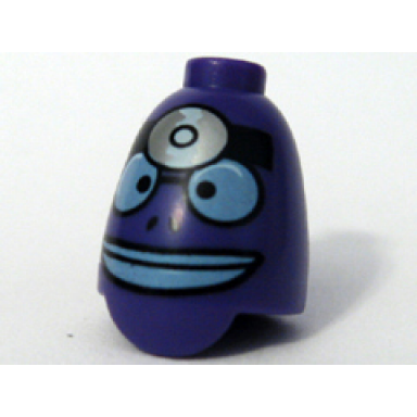 dark purple minifigure head modified spongebob doctor pattern