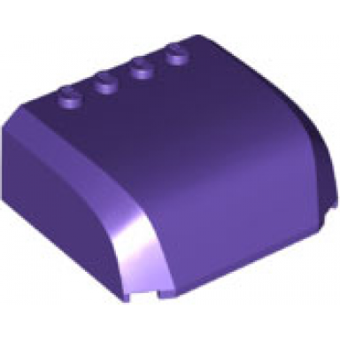 dark purple windscreen 5 x 6 x 2 curved top canopy with 4 studs