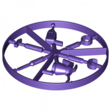 dark purple minifigure utensil tool wheel 6 on sprue