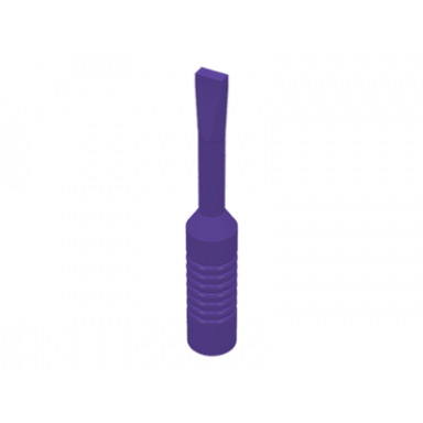 dark purple minifigure utensil tool screwdriver - narrow head - 6-rib handle