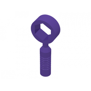 dark purple minifigure utensil tool box wrench - 6-rib handle